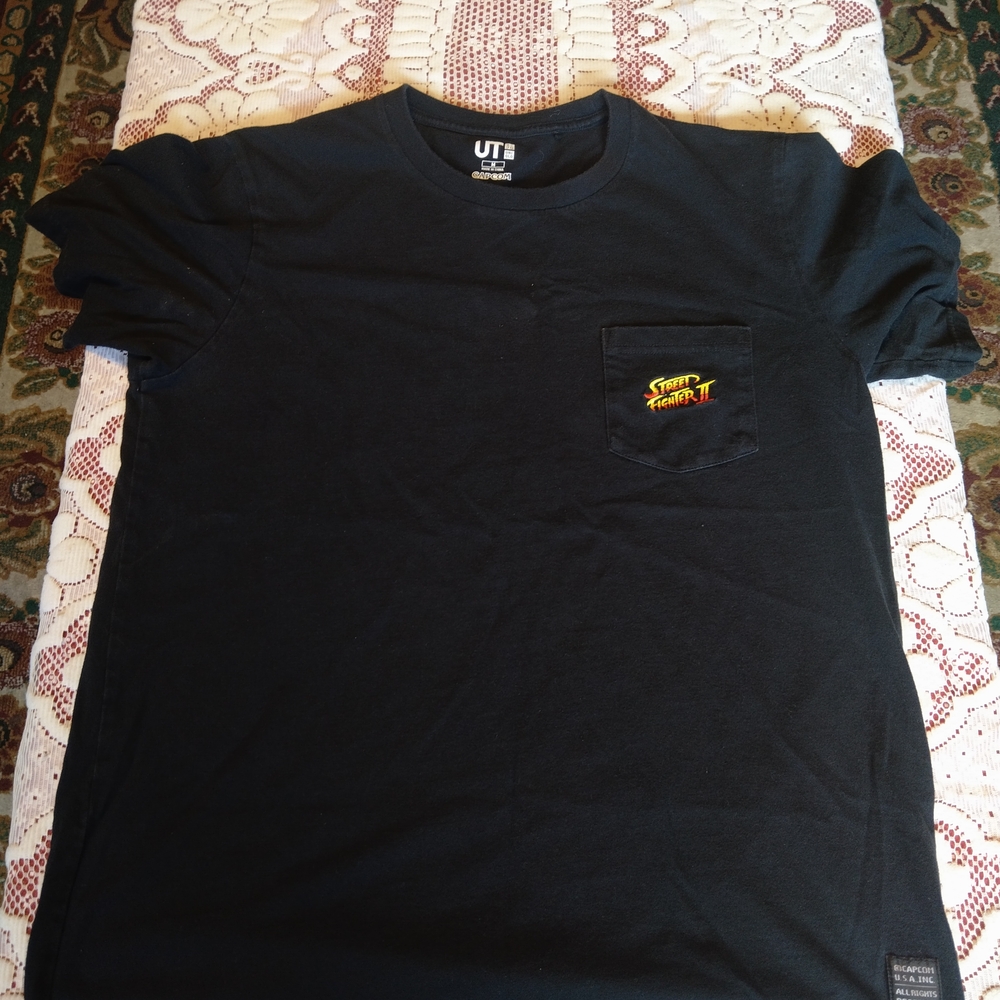 Street Fighter II Black T-Shirt - Black Size Medium